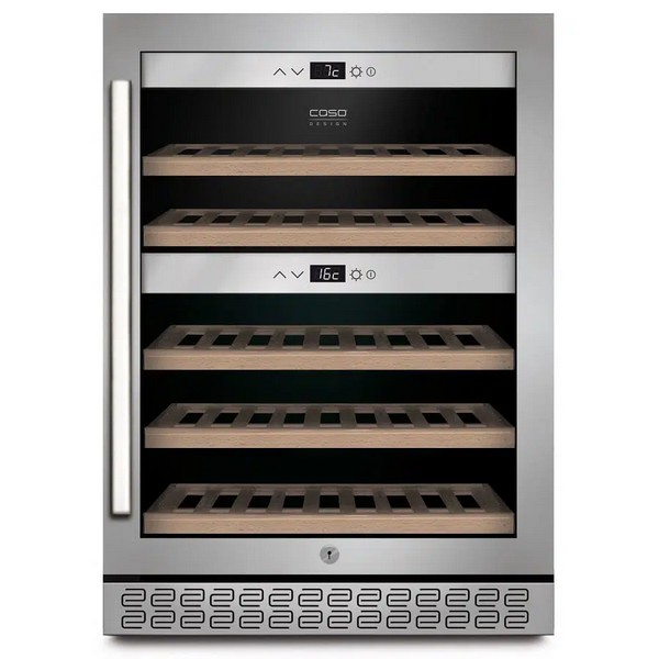 CASO WineChef Pro 40 מקרר יין אינטגרלי 40 בקבוקים 2 אזורי טמפרטורה מבית קאסו דגם CASO WineChef Pro 40(12)