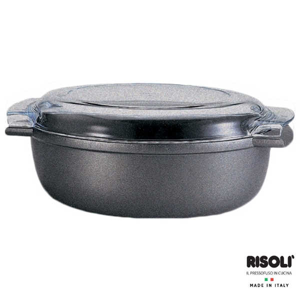 סיר רוסטר עם מכסה יציקה RISOLI